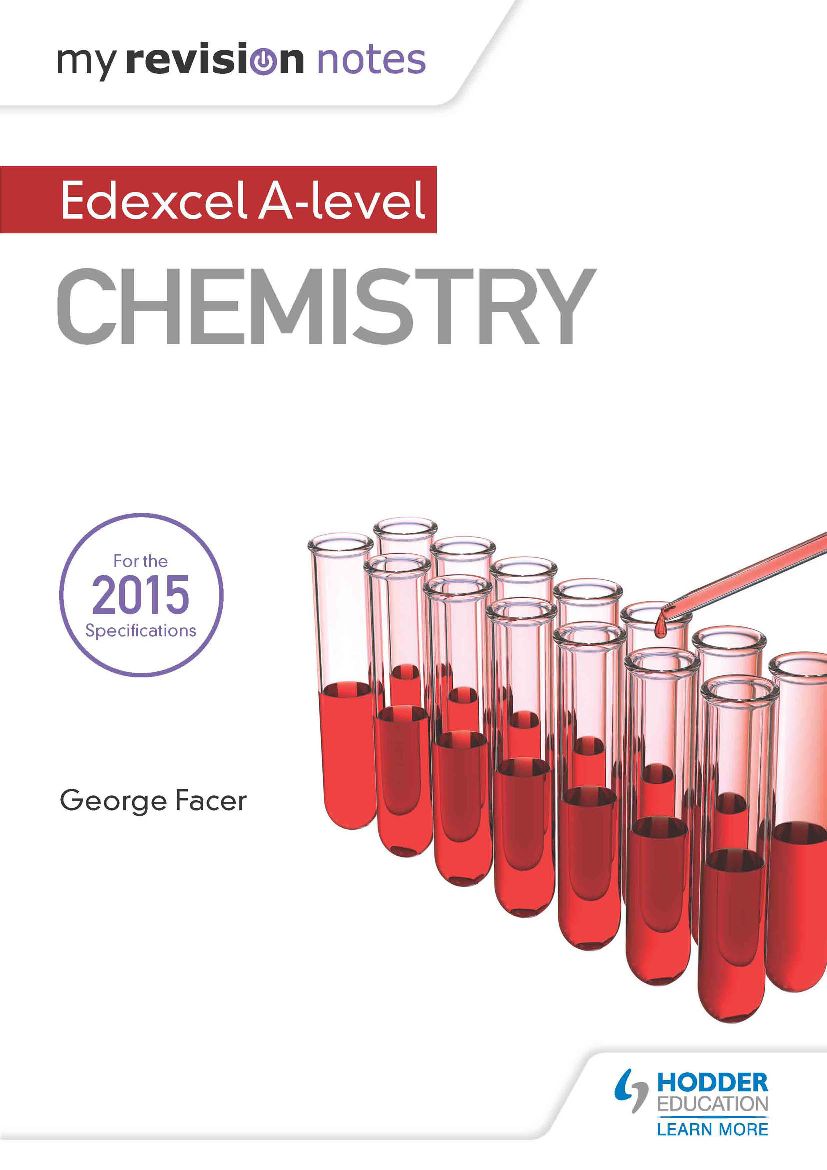 Download PDF EPub Hodder Edexcel A Level Chemistry My Revision Notes Ebook